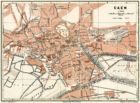 map caen buy vintage map replica poster print