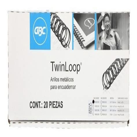 ARILLO METALICO TWIN LOOP 2 1 NG CAJA C 20PZS 3 4 DPT Papeleria