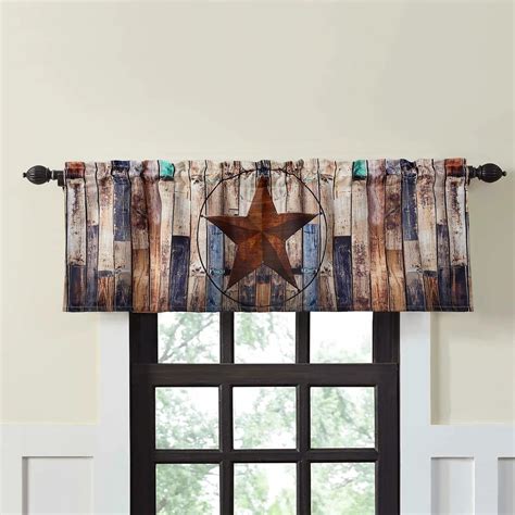 YoKii Rustic Country Valances - Blackout Texas Star India | Ubuy