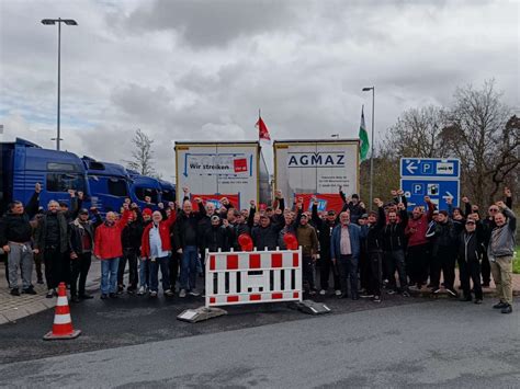 Streik Erneuter Protest von Lkw Fahrern in Gräfenhausen Streiks