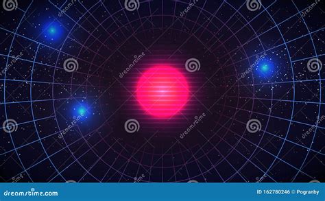 Synthwave Neon Background Blue Circle S Style Pink And Cyan Glow