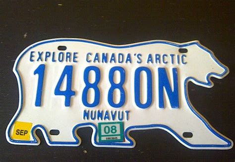 Nunavut polar bear licence plate nets $213 on eBay | Nunatsiaq News