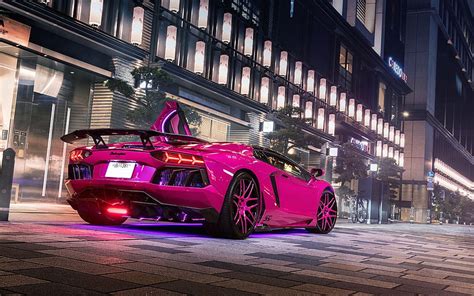 Pink Lamborghini Aventador Wallpaper