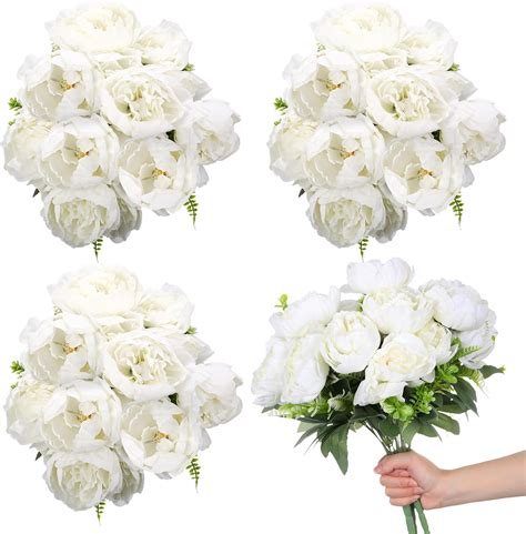 Amazon Yunlly Bouquets Peonies Artificial Flowers Heads Fake