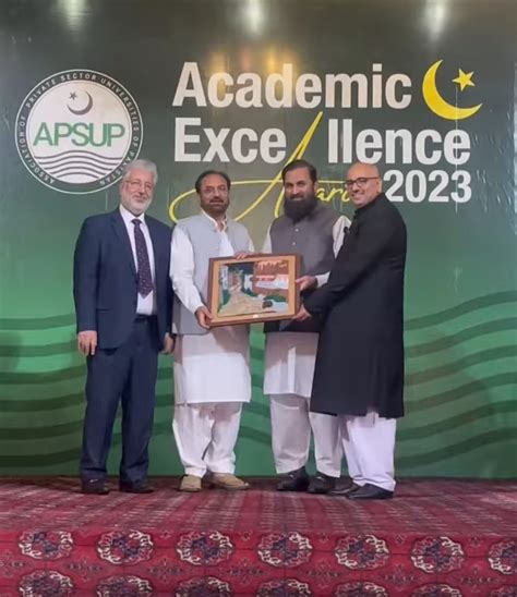 Prof Dr Shahid Munir Chairperson Phec Was Honored As A Guest Of Honor At The Apsup Academic