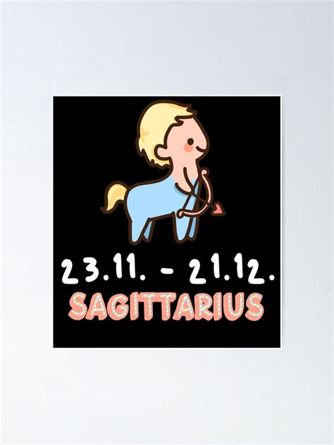 Kawaii Zodiac Sign Sagittarius Boy With Arrow Poster For Sale By