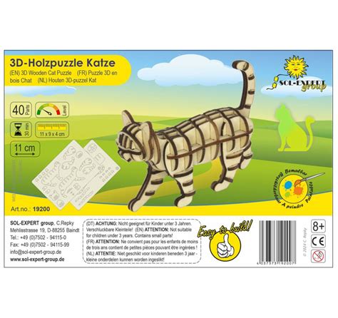 D Holz Puzzle Katze