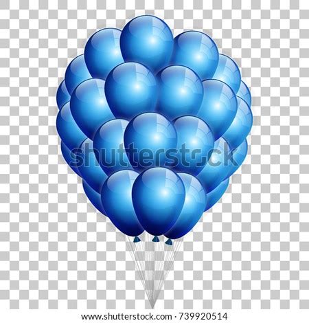 Realistic Blue Color Balloon Isolated On Stock Vector