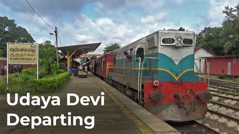 Udaya Devi With Class M2 593 Departing Kurunegala Railway Station In