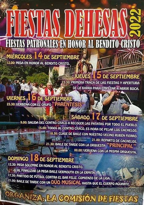 Dehesas Celebra Del 14 Al 18 De Septiembre Las Fiestas En Honor Al