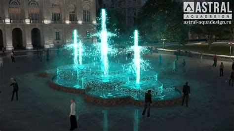 Переливной светомузыкальный фонтан в Сургуте - YouTube