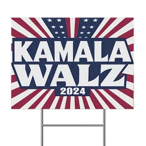 Ghyjpajk Kamala Harris Tim Waltz 2024 Yard Sign Harris Vote Election For Usa President 1181