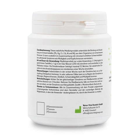 ZeoBent MED Detox Pulver Ultrafein 60 G Shop Apotheke