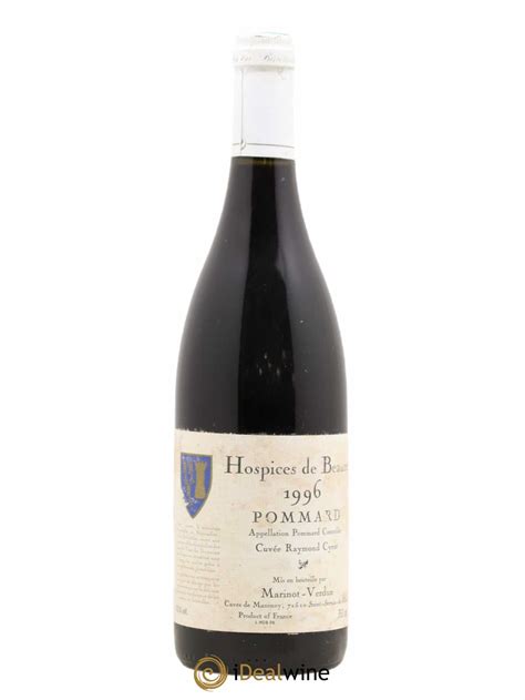 Acheter Pommard Hospices de Beaune Cuvée Raymond Cyrot Marinot Verdun