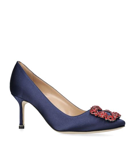 Womens Manolo Blahnik Blue Hangisi Pumps 70 Harrods Countrycode