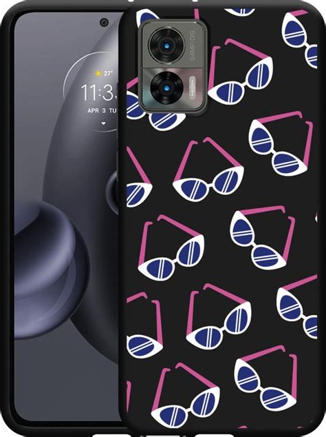 Cazy Hoesje Zwart Geschikt Voor Motorola Edge Neo Retro