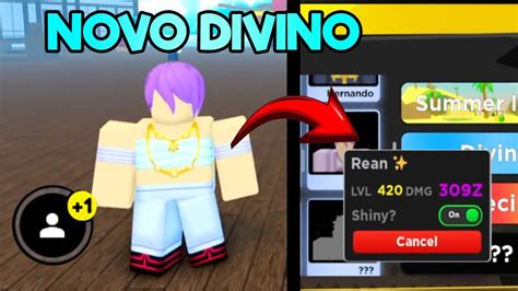 Peguei O Novo Divino E Secreto Do Update Do Anime Fighters Roblox