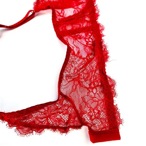 M F Crossdressers Lingerie Set Red Lace Bra Sissy Hot Red Etsy