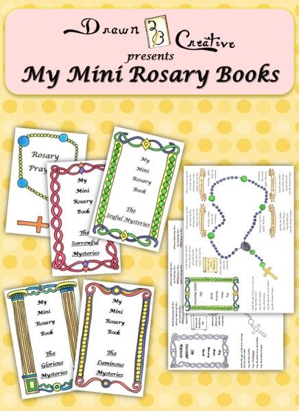 Watercolor Printable Mysteries Of The Rosary Cards Drawn2bcreative