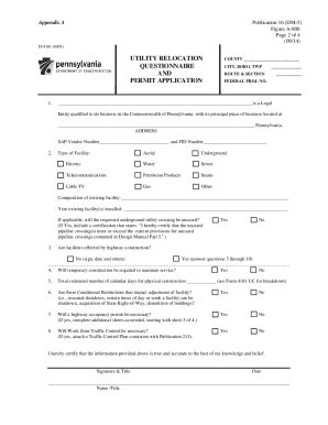 Fillable Online Fillable Online Utility Relocation Questionnaire And