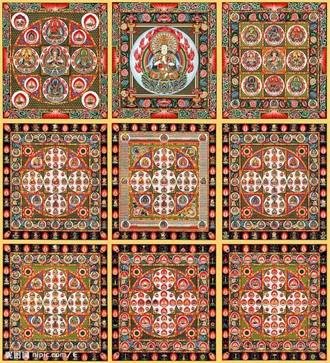 Mandala Of The Diamond World Kongokai Mandara Mandala Buddhist Art