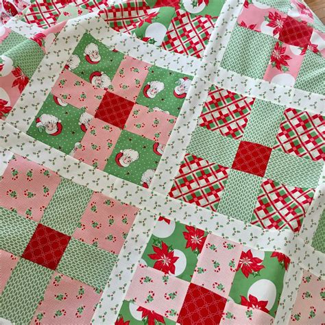 Uneven 9 Patch Quilt Pdf Quilt Pattern Swell Christmas Quilt Etsy