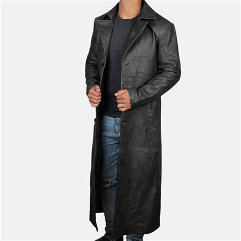 Jackson Black Mens Leather Duster 100 Real Leather The Perfect Leather