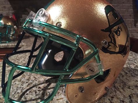 Notre Dame Football 2015 Shamrock Series Game Used Worn Helmet 36 Sportscrack