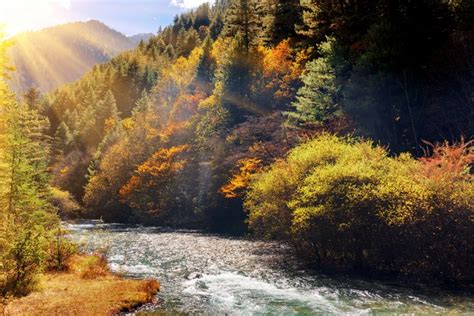 #817192 4K, 5K, Jiuzhai Valley National Park, China, Autumn, Parks ...