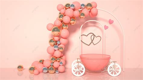 Beautiful C4d Model Of Modern Wedding Booth Background, Small Fresh, Wedding, Beautiful ...