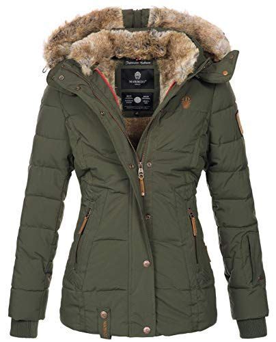 Marikoo warme Damen Winter Jacke Winterjacke Steppjacke gefüttert