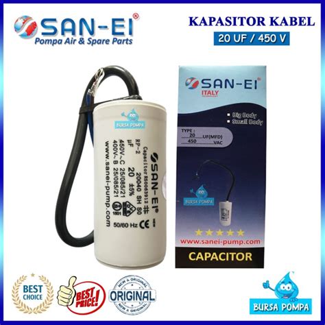 Jual Kapasitor Capasitor SAN EI 20 UF Mikro 450 V Kondensor Bulat