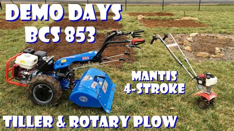 Bcs 853 Tractor Rear Tine Tiller And Rotary Plow Mantis 4 Cycle