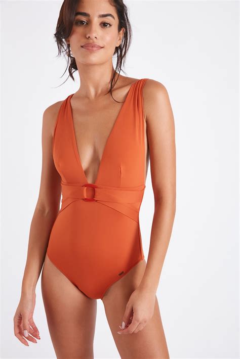 Maillot de bain une pièce orange Lucea Yocoa Livia