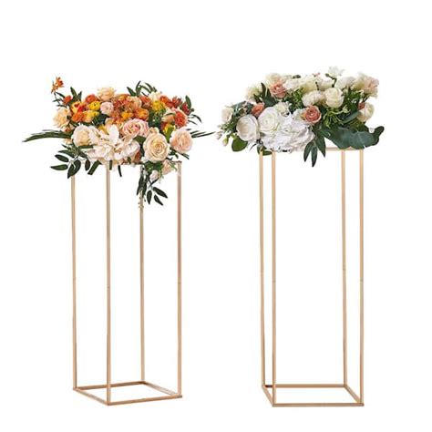 VEVOR 2 PCS 31 5 In 80 Cm High Wedding Flower Stand Metal Vase Column