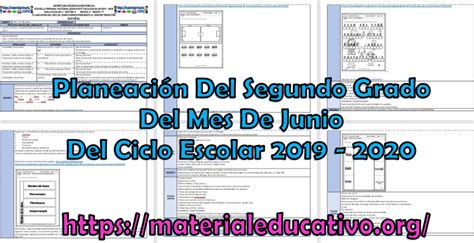 Planeaciones Del Segundo Grado Del Mes De Junio Del Tercer Trimestre
