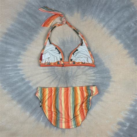 Y2K SUNSET HALTER BIKINI SET By Hot Kiss ICONIC Depop