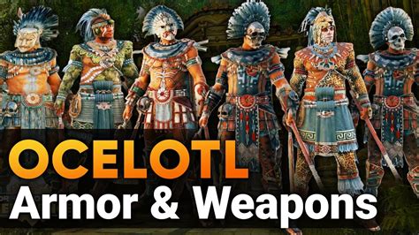 Ocelotl All Armor And Weapons Showcase For Honor New Aztec Hero