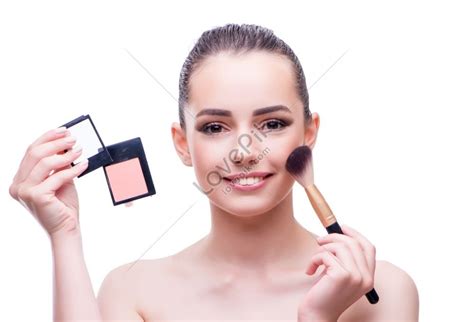 woman applying makeup  cosmetics  beauty concept photo picture