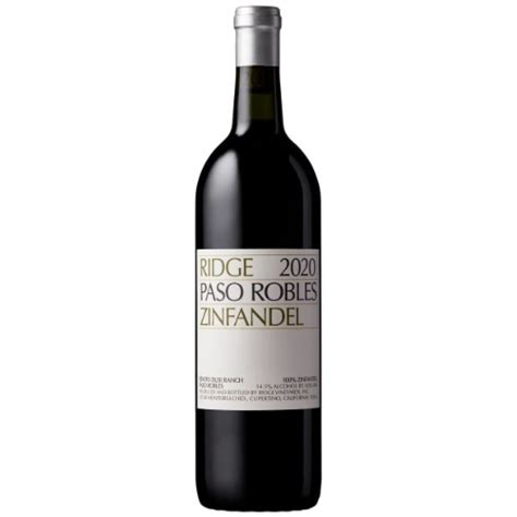 Ridge Paso Robles Zinfandel 2020 Old Port Wine And Cigars