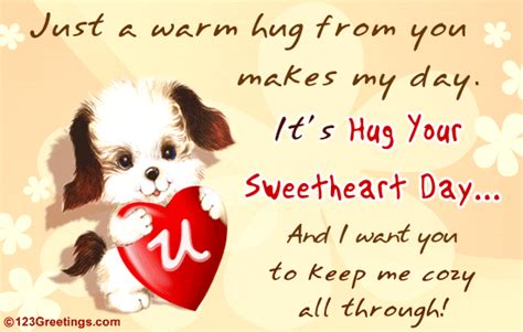 Keep Me Cozy Free Hug Your Sweetheart Day Ecards Greeting Cards