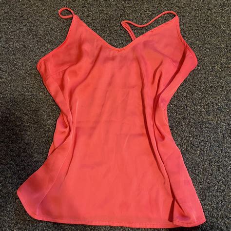 Cute Y K Style Hot Pink Satin Tank Top Perfect As Depop