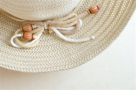 Hat With Ties And Lacing Close Up Stock Image Image Of Ties Braid