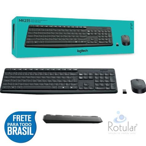 Kit Teclado E Mouse Sem Fio Logitech Mk235 Português Brasil Kit