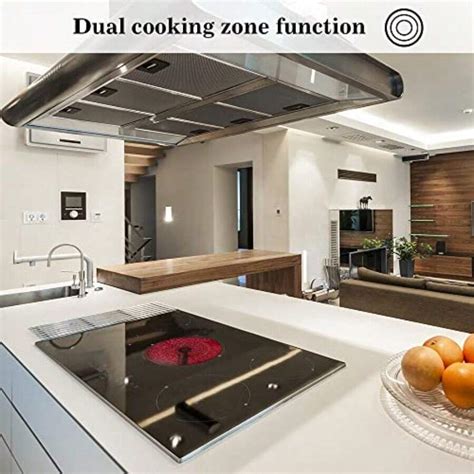 Electric Ceramic Hob 60cm Cooktop Built In Hot Plate Black Glass Cooker Hob 4 Cooking Zones