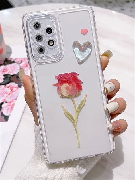 Capa De Telefone Transparente Padr O Rosa In Rose Phone Case