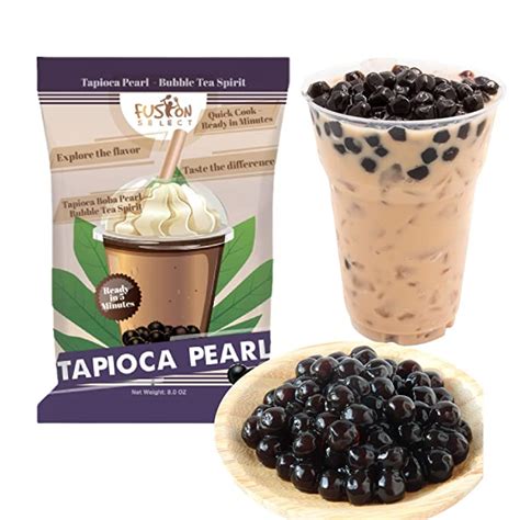 Fusion Select Tapioca Pearl Brown Sugar Flavor Quick Cook Tapioca Diy Boba For