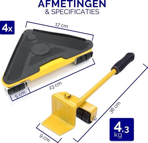 DIY King Meubelroller Set 4x Meubeltransporter Trolley Transporthulp