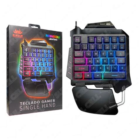 Teclado Gamer Semi Mecanico Single Hand Led RGB KP TM006 Informática