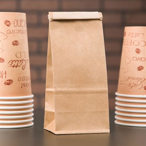 12 Lb Brown Kraft Paper Coffee Bag With Reclosable Tin Tie 100pack